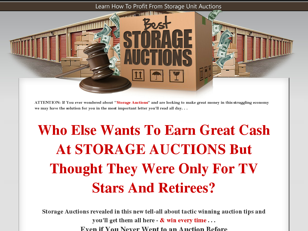 Best storage auctions program earn more with a storage leader
