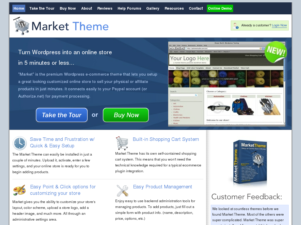 Market Theme -- Turn Wordpress Into An Online Store